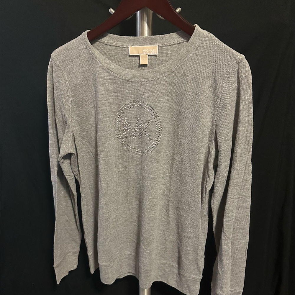 Michael Kors Silver Long Sleeve Top